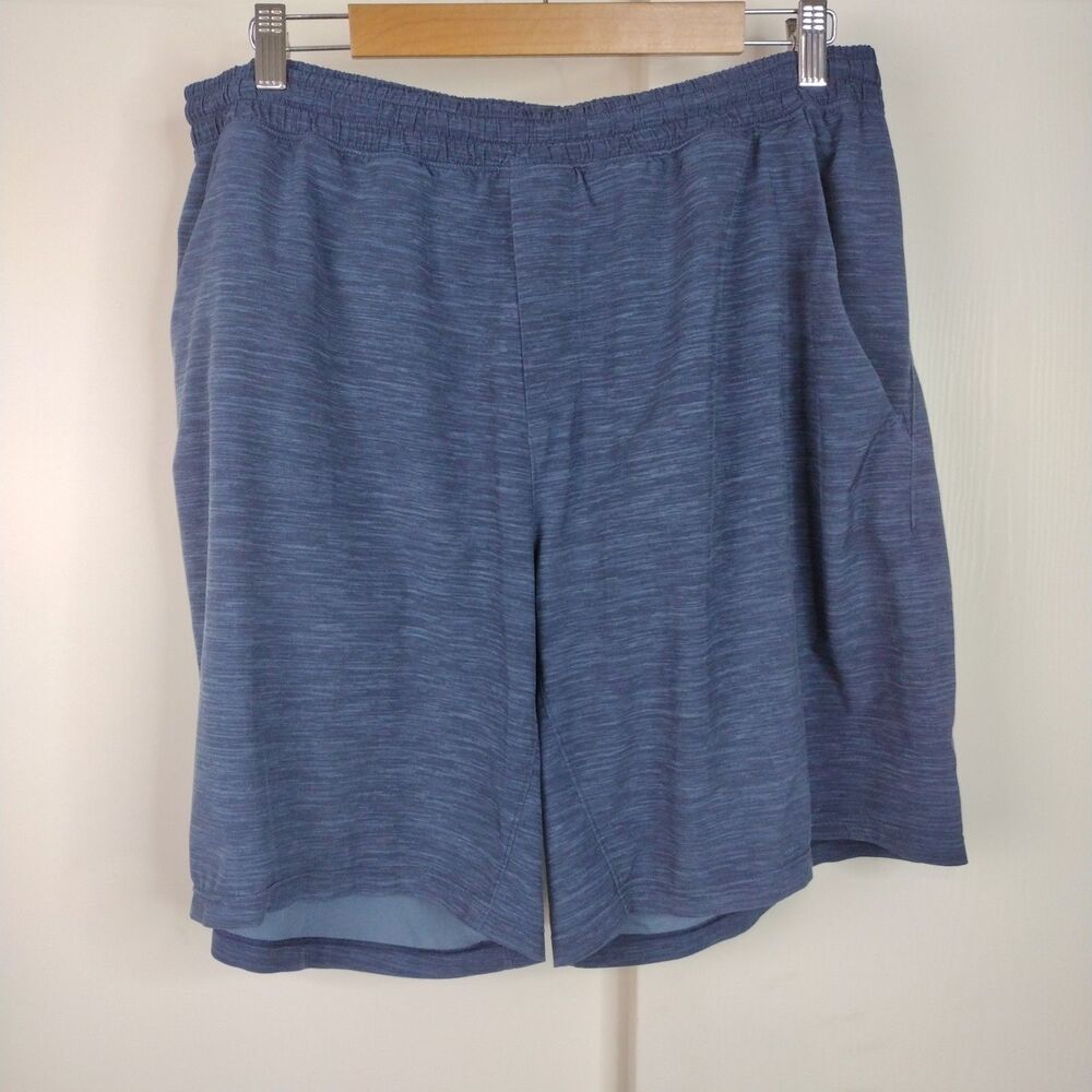 Lululemon Shorts Mens Sz XXL 9" Pace Breaker Linerless Blue Athletic M7AB1S Gym